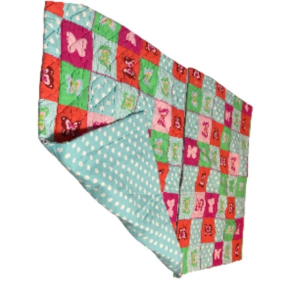 LAURA ASHLEY Quilted Standard Shams Cotton Butterflies Polka Dots Set of 2 - Picture 2 of 16